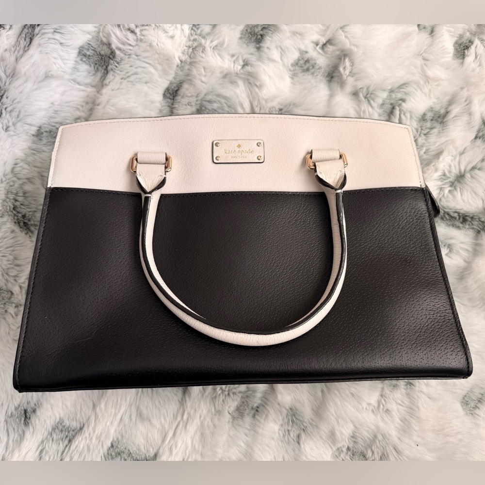 Kate Spade Two-Tone Black and Cream Satchel